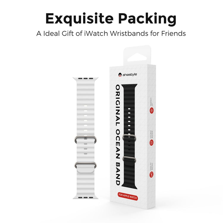 AHASTYLE WG102 Apple Watch Series 49mm - 45mm - 44mm - 42mm Watch Strap - White#serie_7