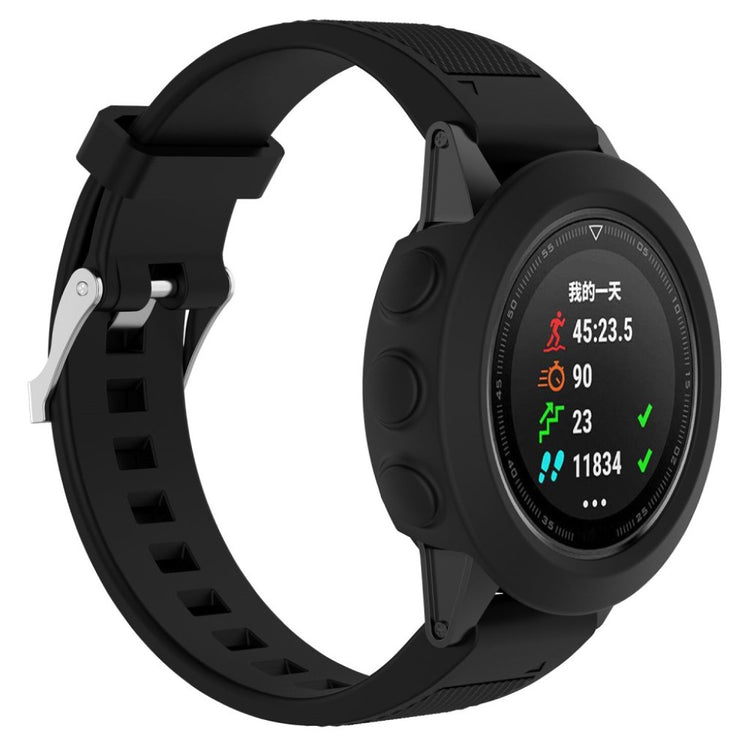 Meget Fed Garmin Fenix 5X / Garmin Tactix Charlie Silikone Cover - Sort#serie_8