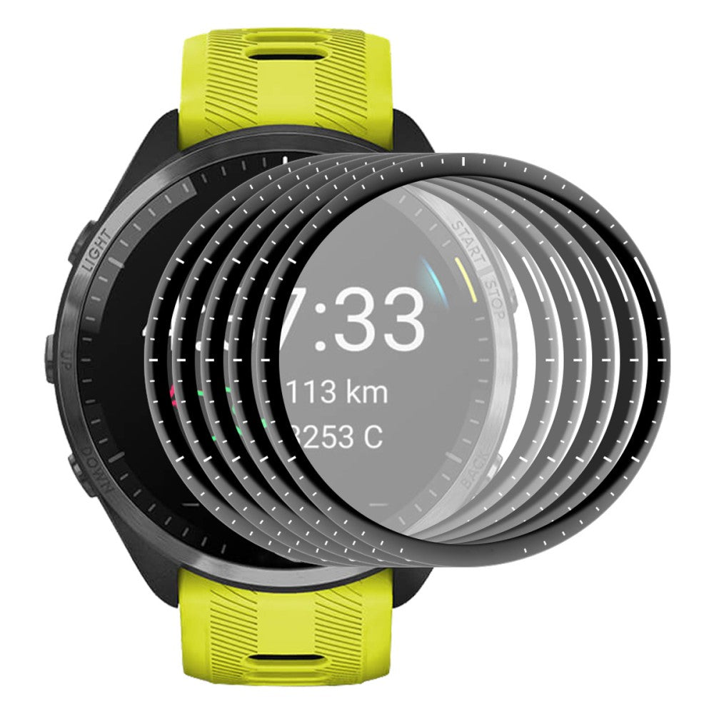 5stk Hærdet Glas Skærmbeskytter passer til Garmin Forerunner 965 - Gennemsigtig#serie_330