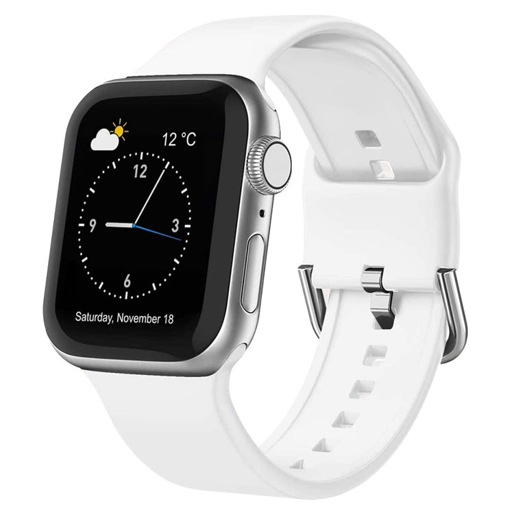 Vildt Rart Silikone Rem passer til Apple Watch Ultra - Hvid#serie_5