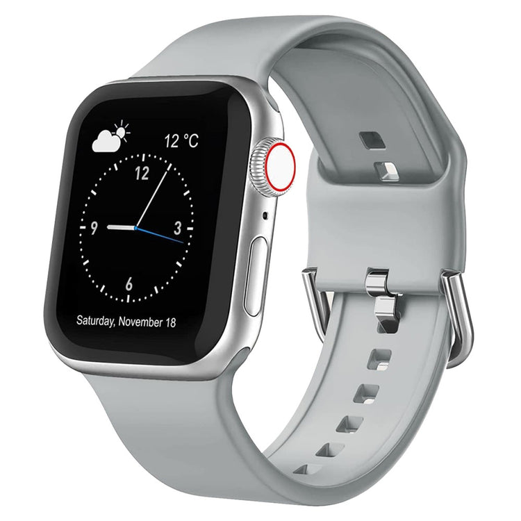 Vildt Rart Silikone Rem passer til Apple Watch Ultra - Sølv#serie_8
