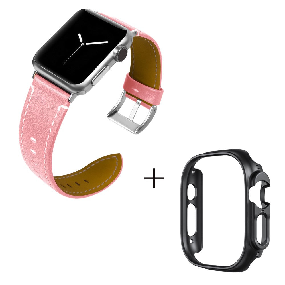 Ægte læder Cover passer til Apple Watch Ultra - Pink#serie_1