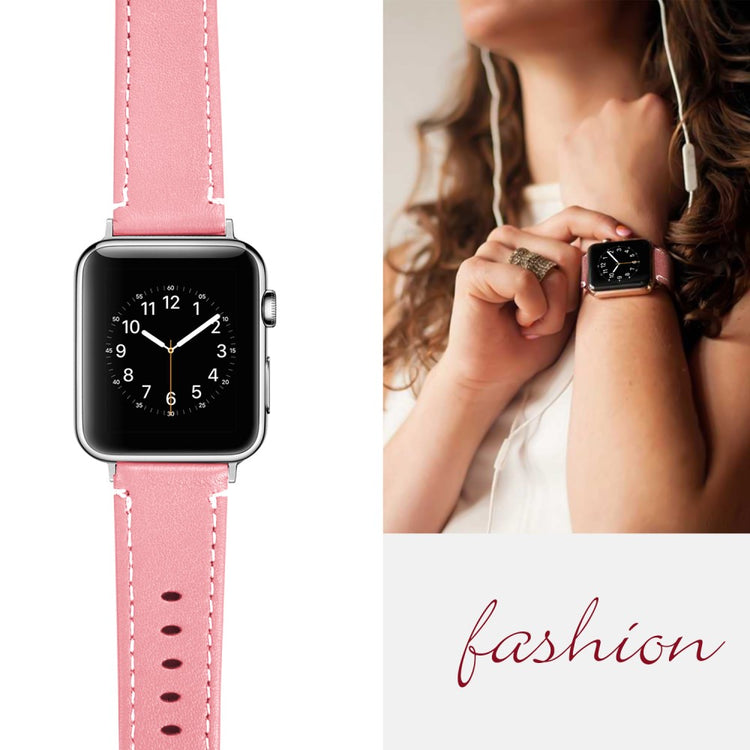 Ægte læder Cover passer til Apple Watch Ultra - Pink#serie_1