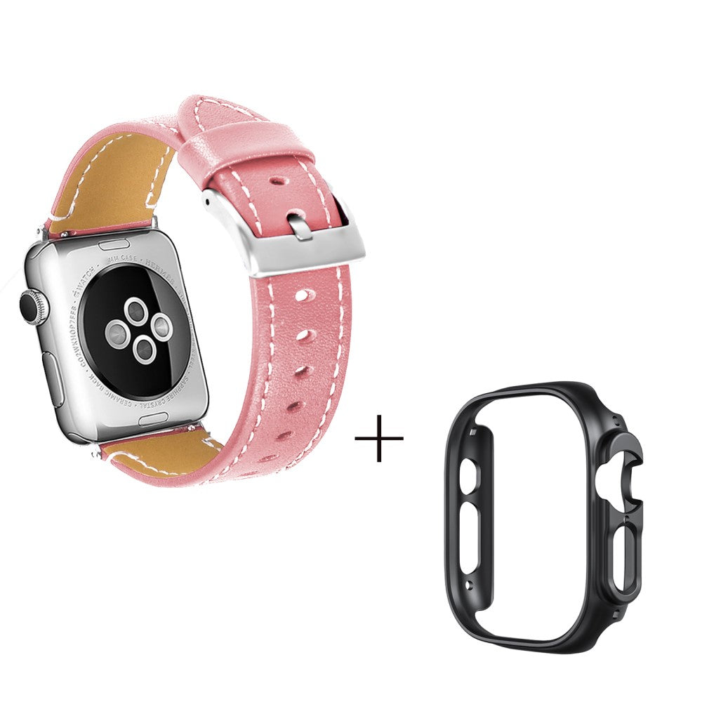 Ægte læder Cover passer til Apple Watch Ultra - Pink#serie_1