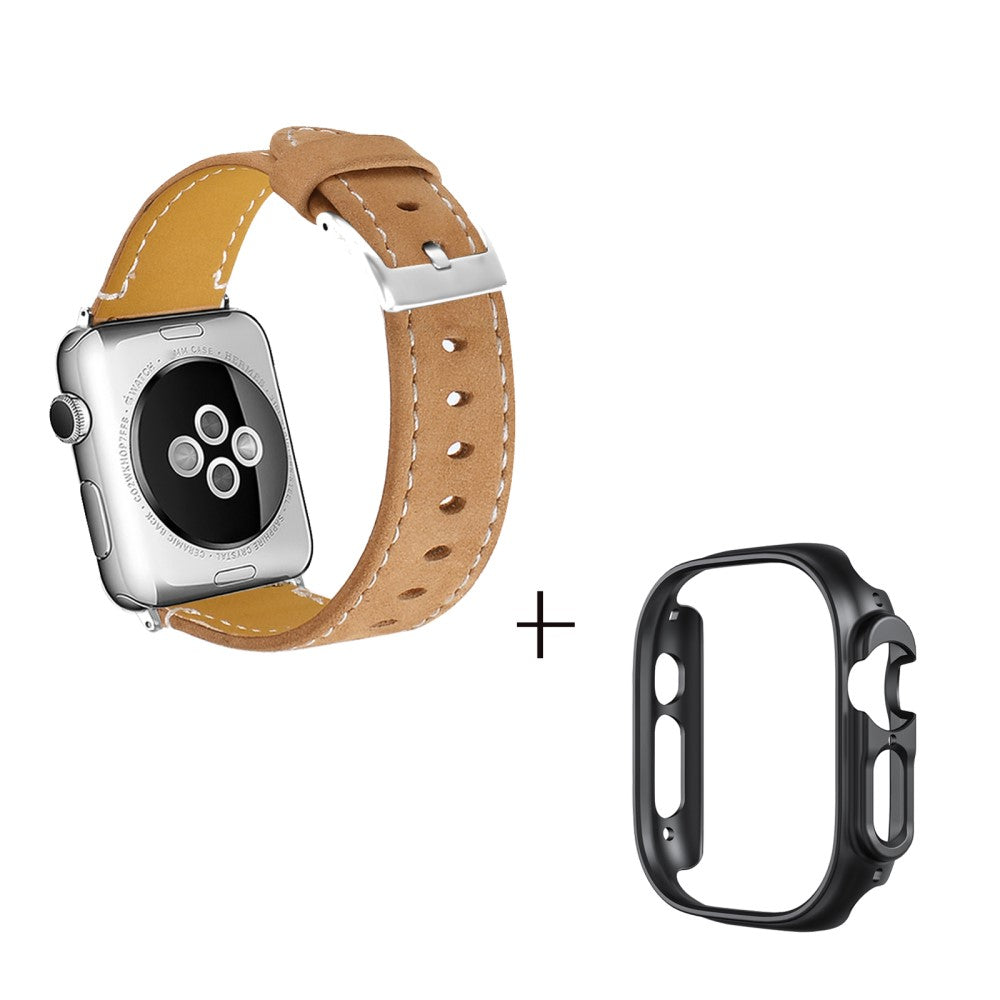 Ægte læder Cover passer til Apple Watch Ultra - Brun#serie_3