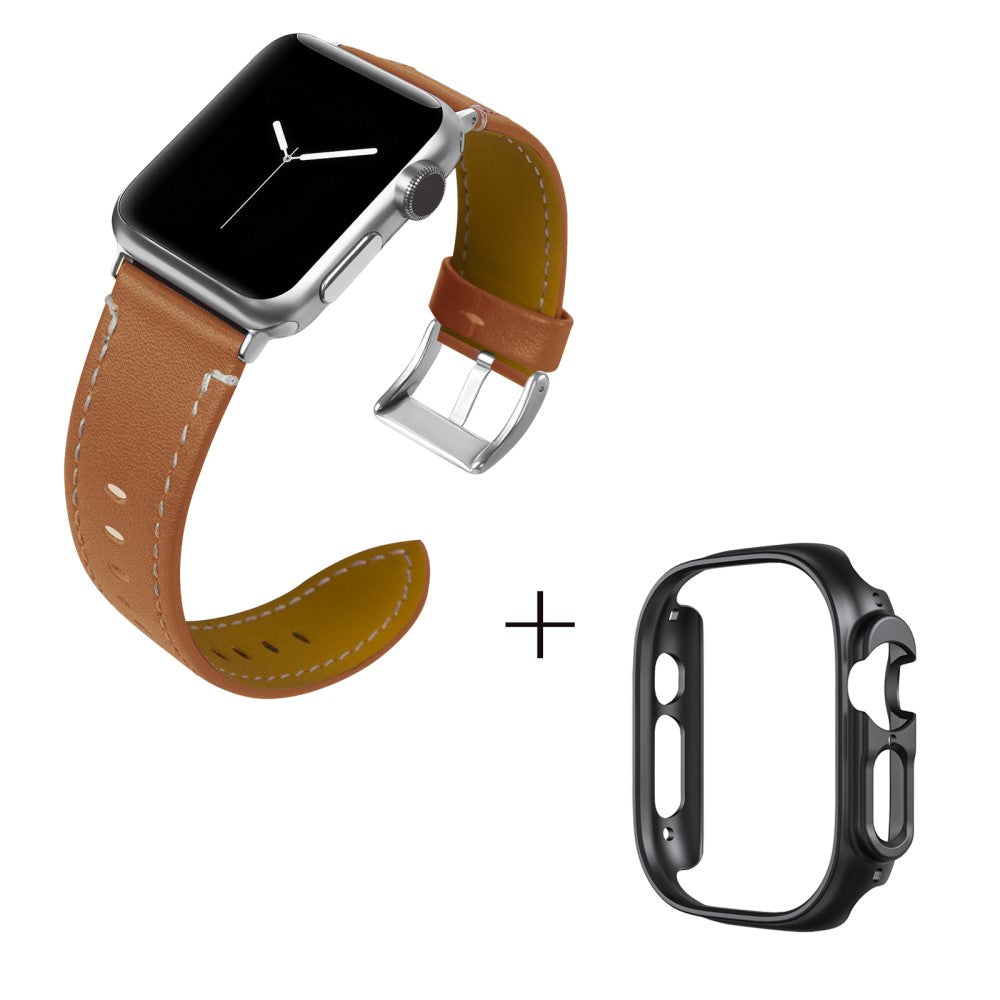 Ægte læder Cover passer til Apple Watch Ultra - Brun#serie_7