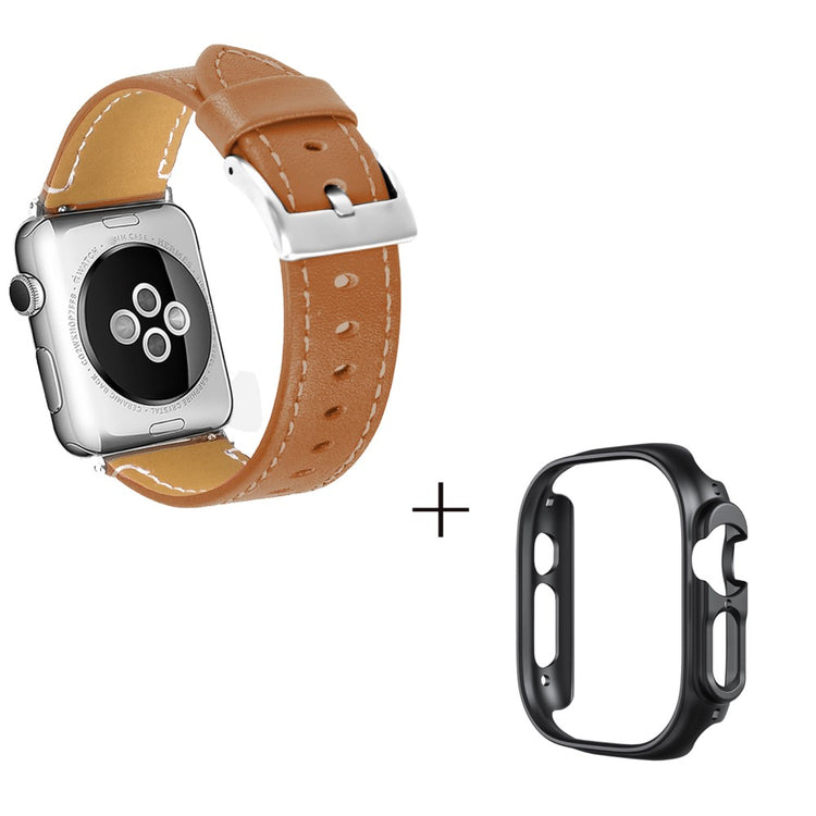 Ægte læder Cover passer til Apple Watch Ultra - Brun#serie_7