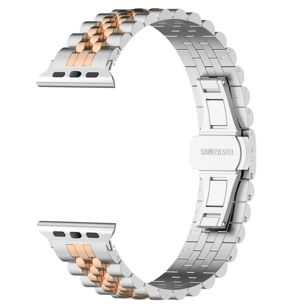 Meget Hårdfør Metal Universal Rem passer til Apple Smartwatch - Pink#serie_8