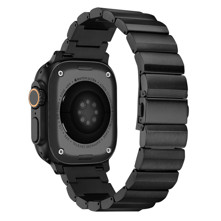 Super Sejt Metal Universal Rem passer til Apple Smartwatch - Sort#serie_1