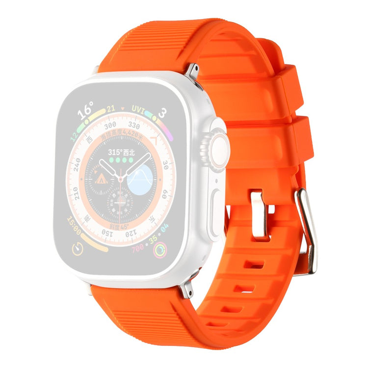 Skøn Silikone Universal Rem passer til Apple Smartwatch - Orange#serie_1