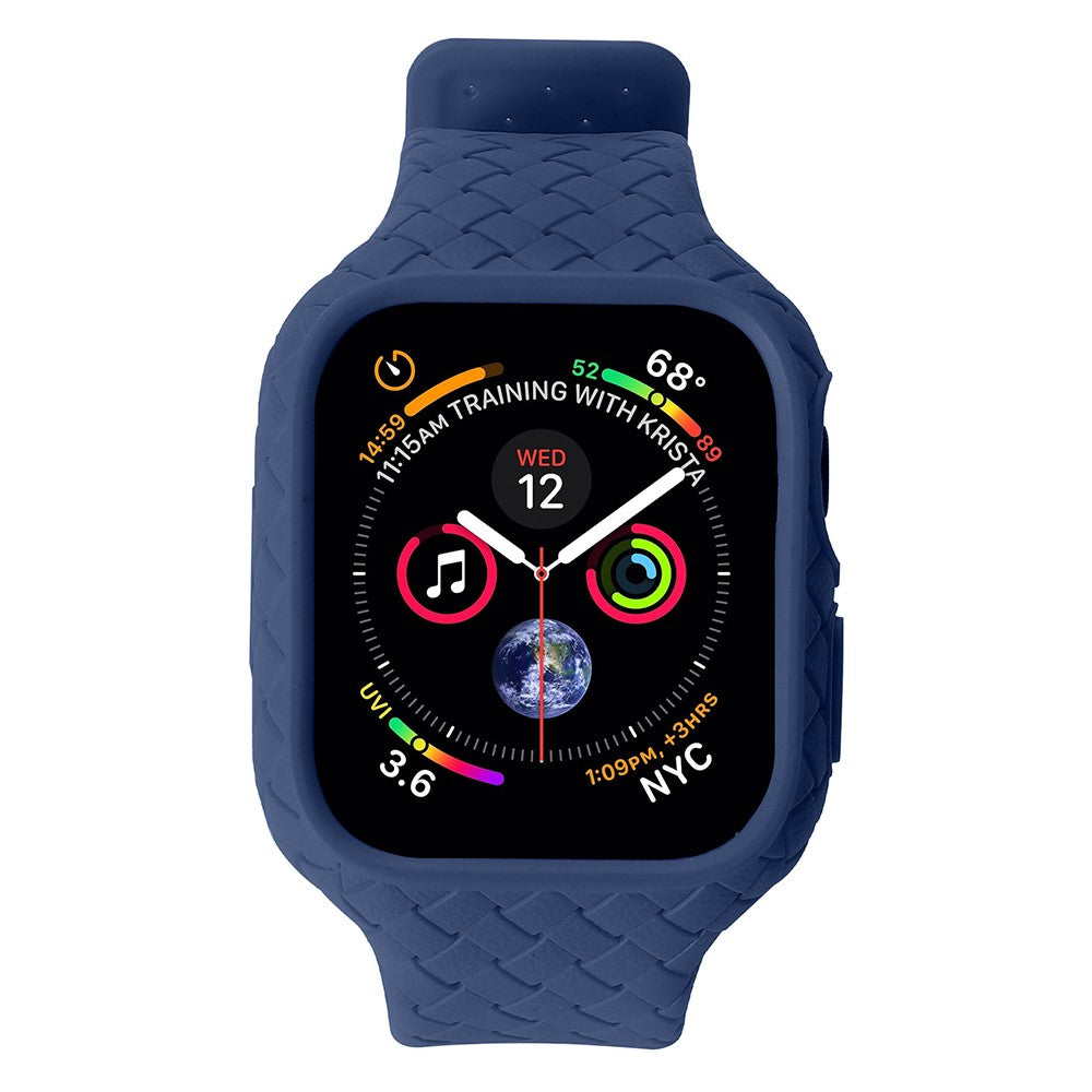 Metal Og Silikone Universal Rem passer til Apple Watch Series 8 (41mm) / Apple Watch Series 7 41mm - Blå#serie_2