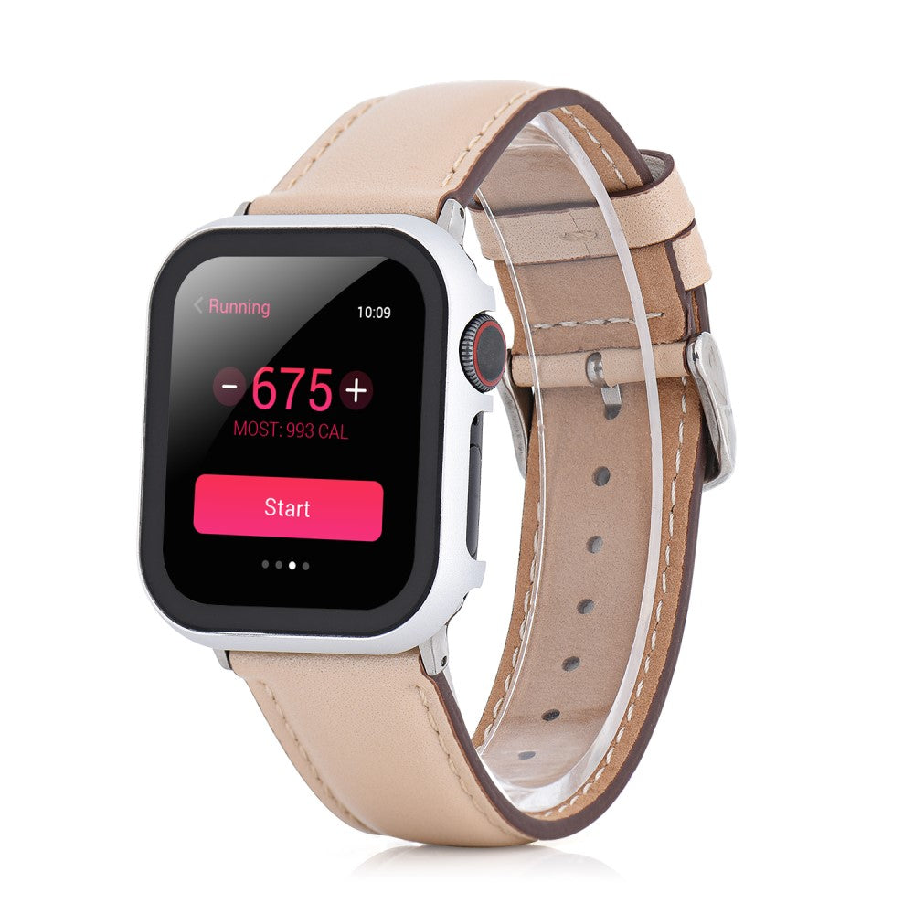 Flot Universal Cover med Skærmbeskytter i Metal og Hærdet Glas passer til Apple Watch Series 8 (45mm) / Apple Watch Series 7 45mm - Sølv#serie_2