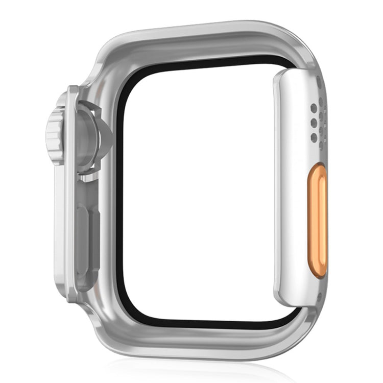 Super Flot Universal Cover med Skærmbeskytter i Plastik og Hærdet Glas passer til Apple Watch Series 8 (45mm) / Apple Watch Series 7 45mm - Sølv#serie_5