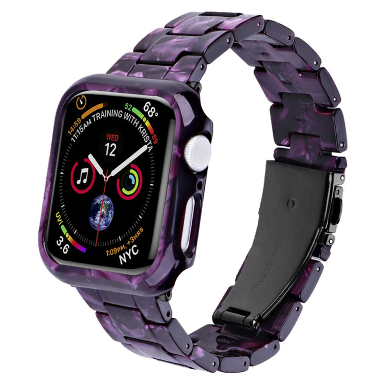 Metal Og Plastik Universal Rem passer til Apple Watch Series 8 (45mm) / Apple Watch Series 7 45mm - Lilla#serie_12