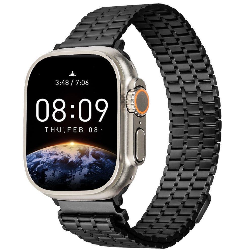 Solid Metal Universal Rem passer til Apple Smartwatch - Sort#serie_293