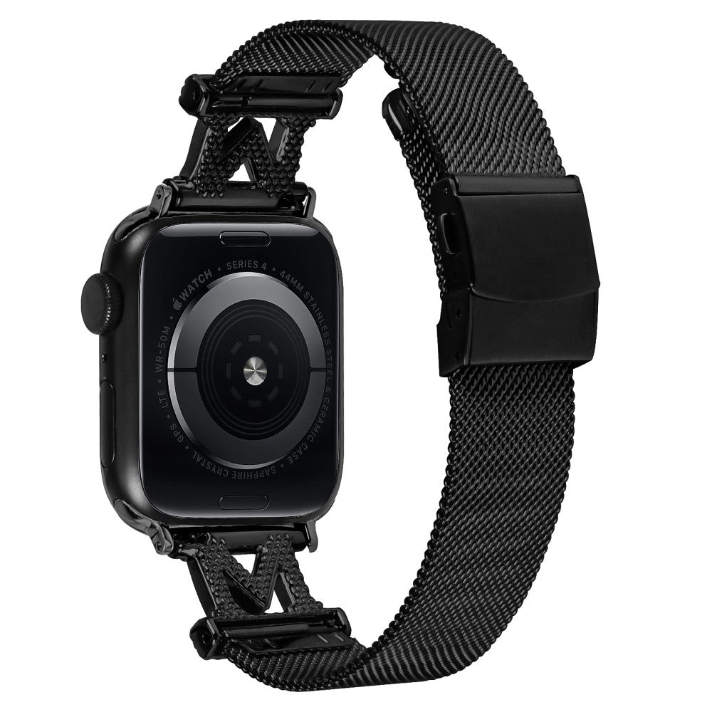 Smuk Metal Og Rhinsten Universal Rem passer til Apple Smartwatch - Sort#serie_026