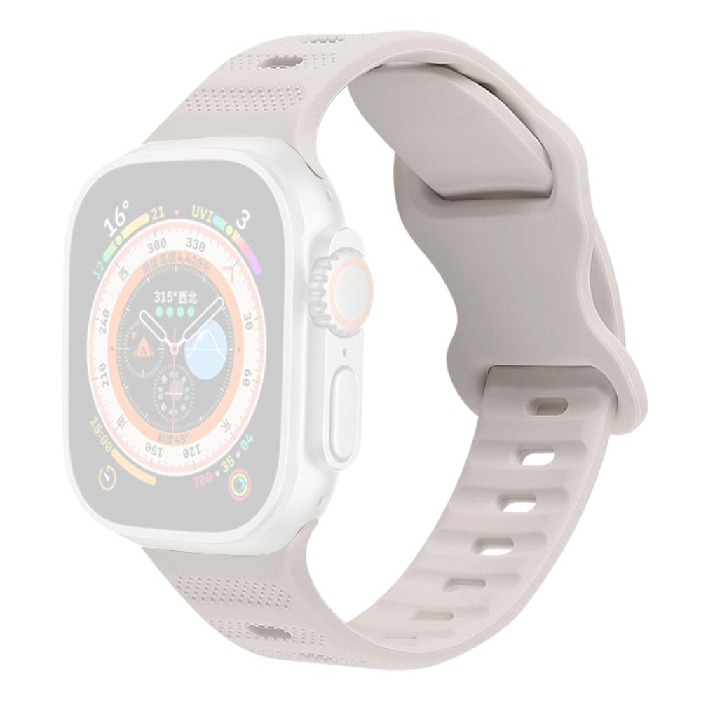 Super Godt Silikone Universal Rem passer til Apple Smartwatch - Hvid#serie_13