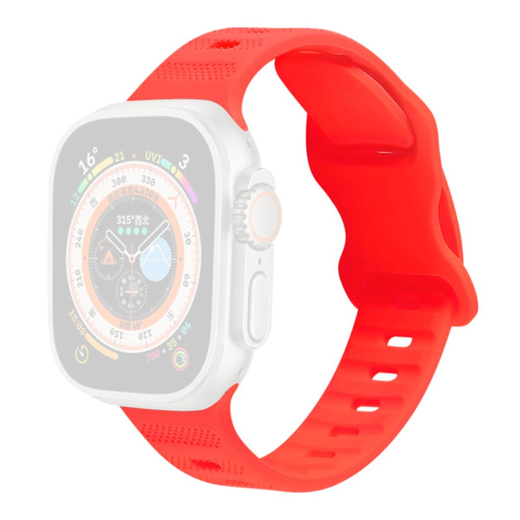 Super Godt Silikone Universal Rem passer til Apple Smartwatch - Rød#serie_2