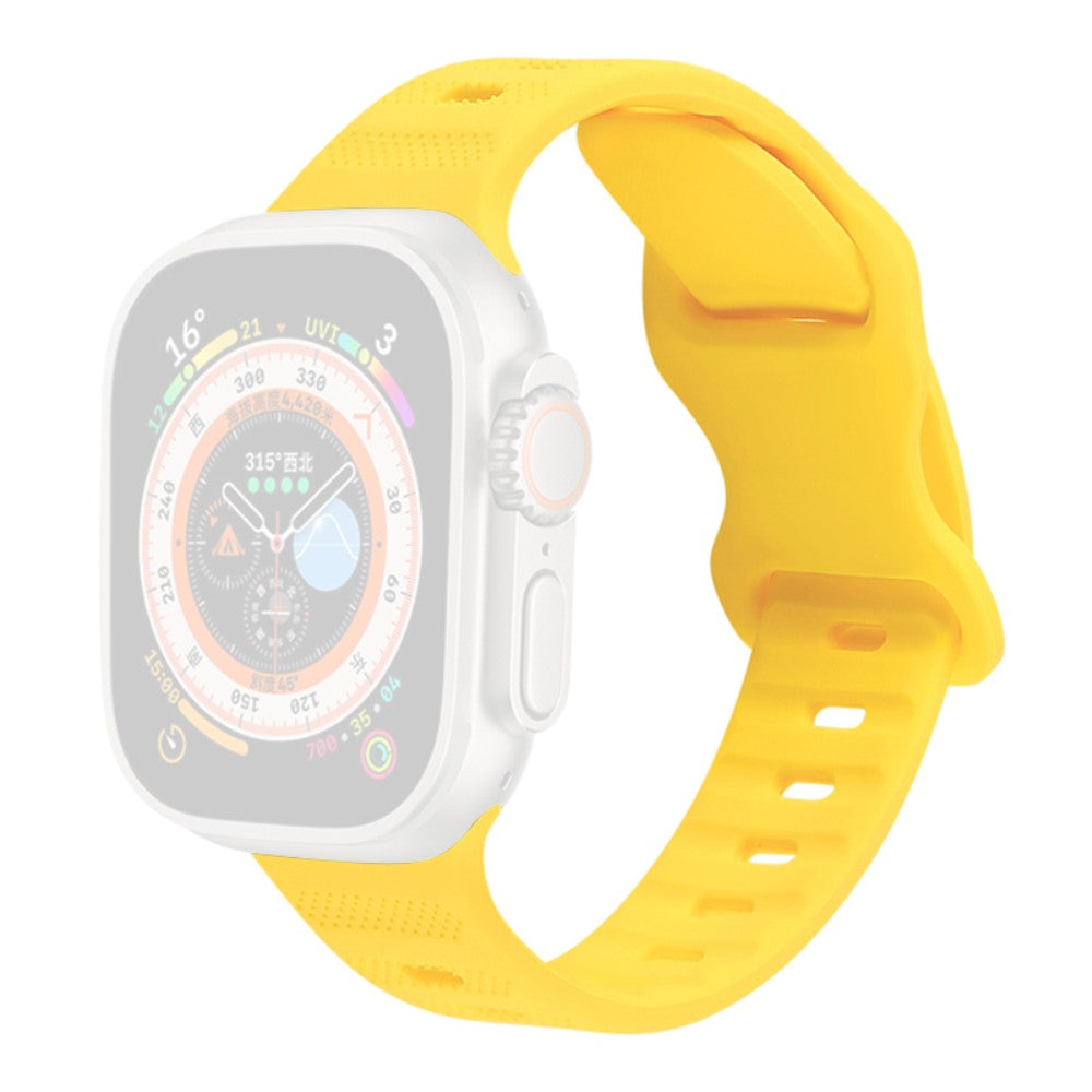 Super Godt Silikone Universal Rem passer til Apple Smartwatch - Gul#serie_3