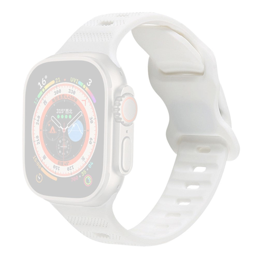 Super Godt Silikone Universal Rem passer til Apple Smartwatch - Hvid#serie_4