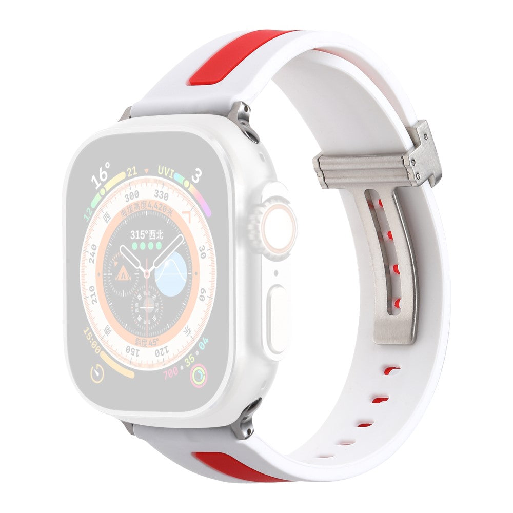 Meget Fed Silikone Universal Rem passer til Apple Smartwatch - Hvid#serie_3