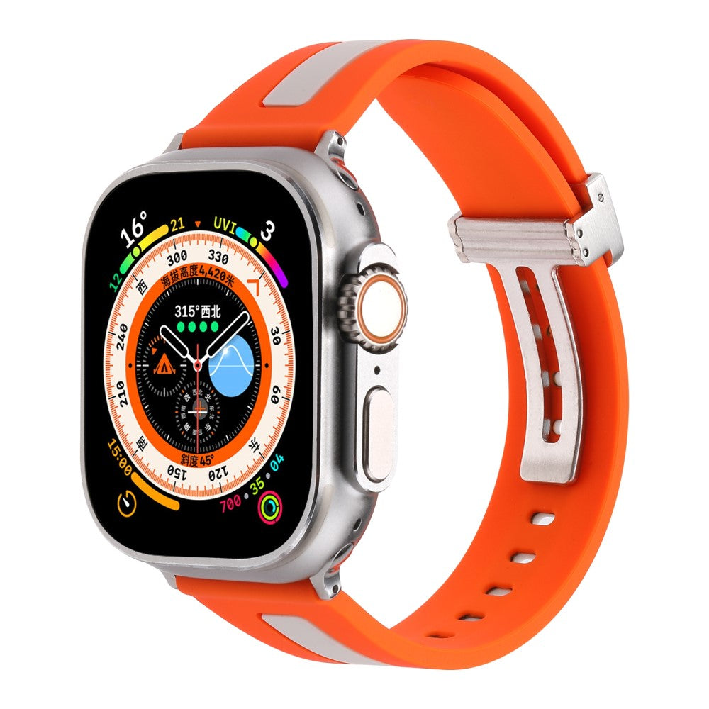 Meget Fed Silikone Universal Rem passer til Apple Smartwatch - Orange#serie_5