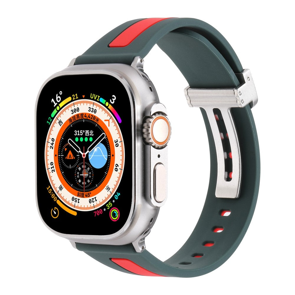 Meget Fed Silikone Universal Rem passer til Apple Smartwatch - Grøn#serie_8