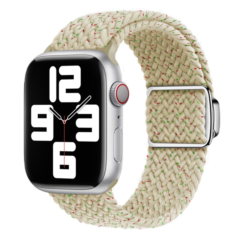 Mega Skøn Metal Og Nylon Universal Rem passer til Apple Smartwatch - Hvid#serie_12