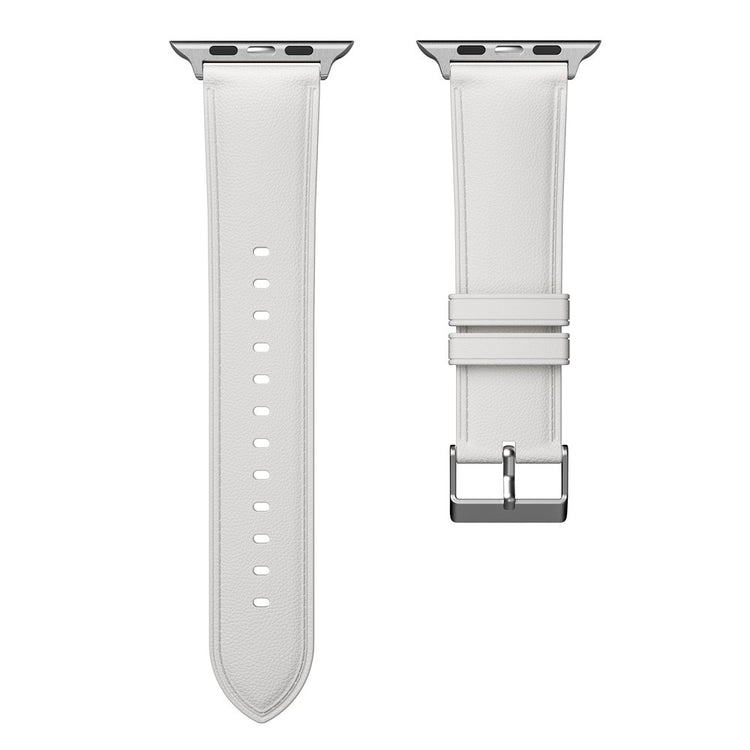 Elegant Metal Og Kunstlæder Universal Rem passer til Apple Smartwatch - Hvid#serie_5