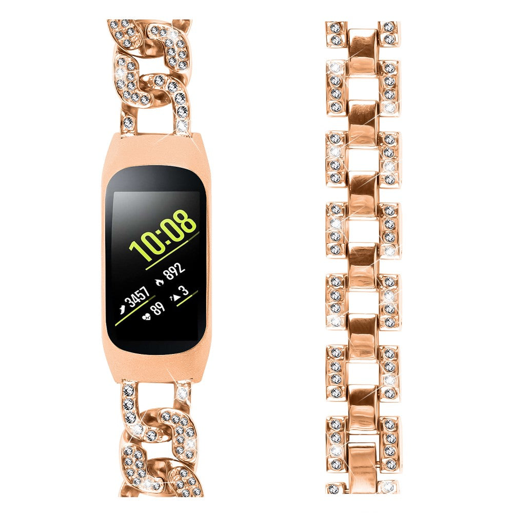 Meget Cool Metal Og Rhinsten Rem passer til Samsung Galaxy Fit-e - Pink#serie_2