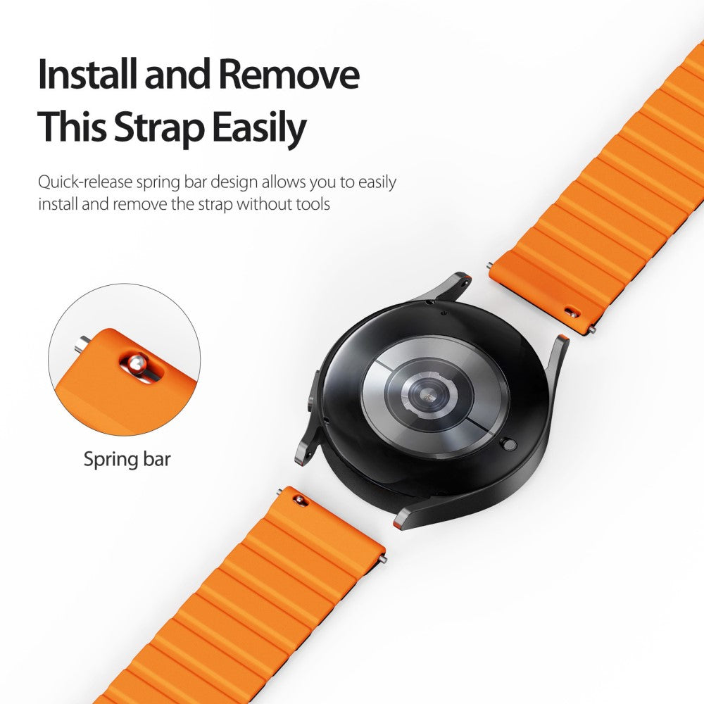 Fremragende Silikone Universal Rem passer til Smartwatch - Orange#serie_1