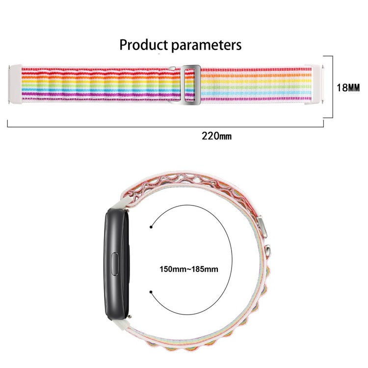 Helt Vildt Nydelig Nylon Rem passer til Huawei Band 7 - Pink#serie_8