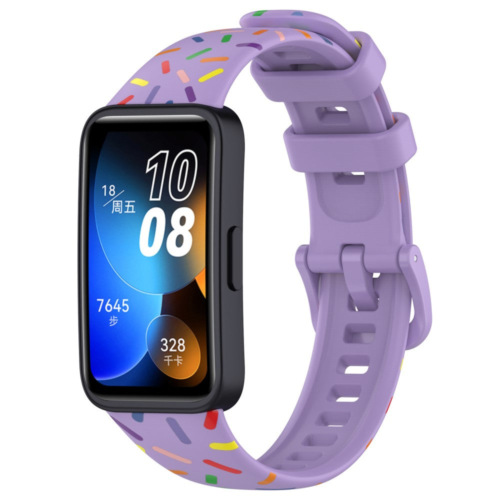 Vildt Elegant Silikone Rem passer til Huawei Band 8 - Lilla#serie_6