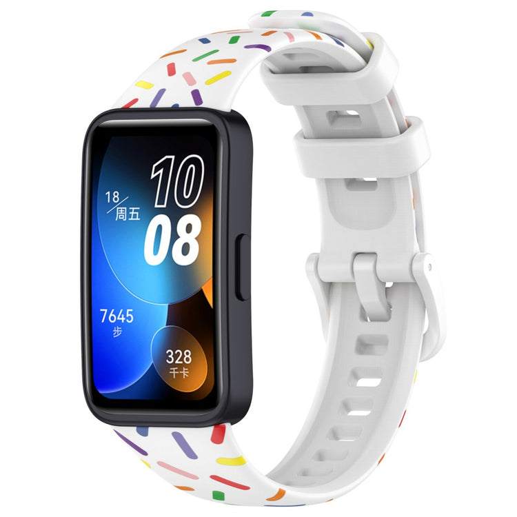 Vildt Elegant Silikone Rem passer til Huawei Band 8 - Hvid#serie_7