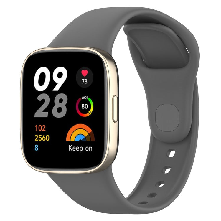 Silikone Universal Rem passer til Xiaomi Redmi Watch 3 / Xiaomi Mi Watch Lite 3 - Sølv#serie_6