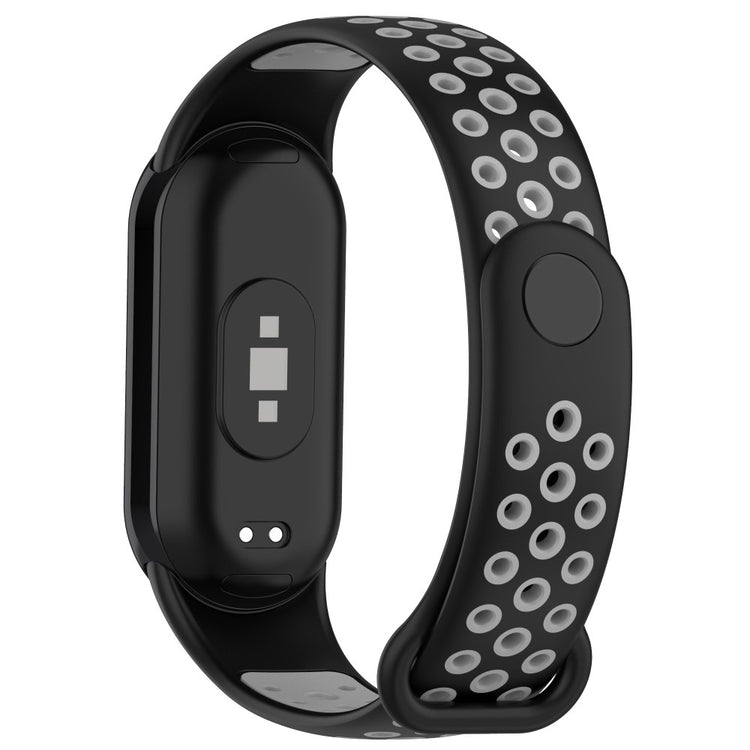 Vildt Slidstærk Silikone Rem passer til Xiaomi Smart Band 8 - Sort#serie_6