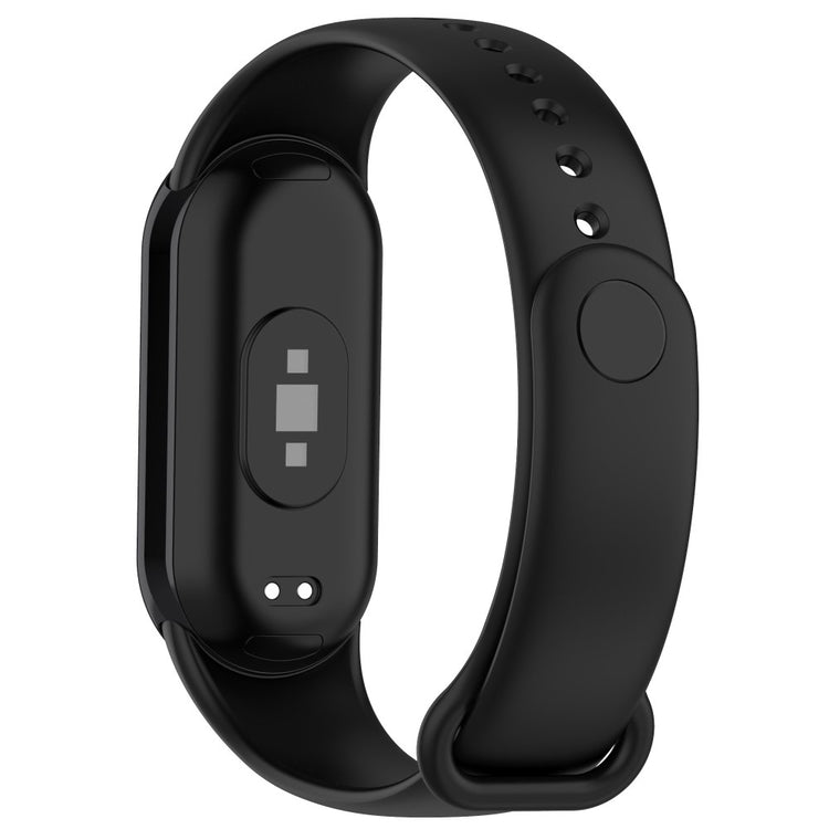 Super Fed Silikone Rem passer til Xiaomi Smart Band 8 - Sort#serie_1