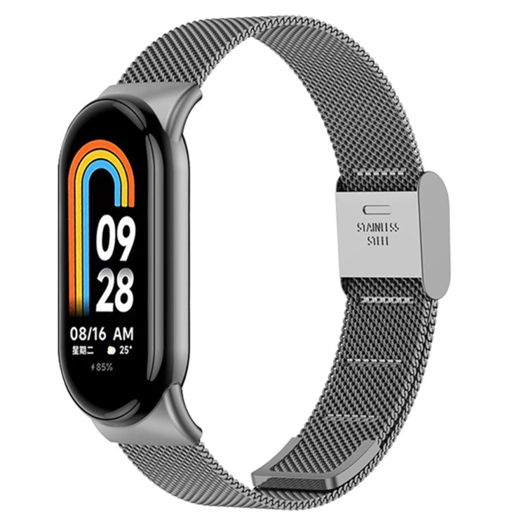 Meget Elegant Metal Rem passer til Xiaomi Smart Band 8 - Sølv#serie_2