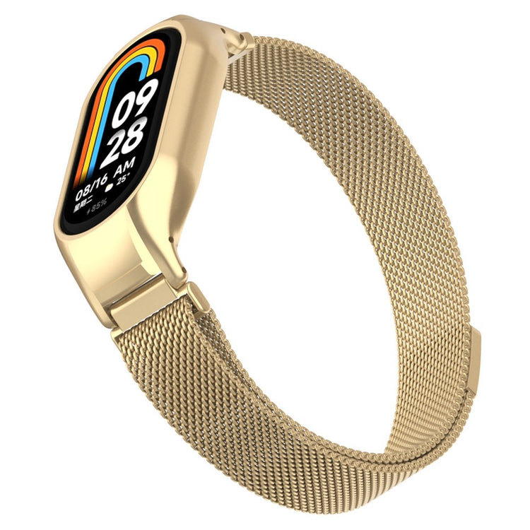 Fed Metal Rem passer til Xiaomi Smart Band 8 - Guld#serie_1