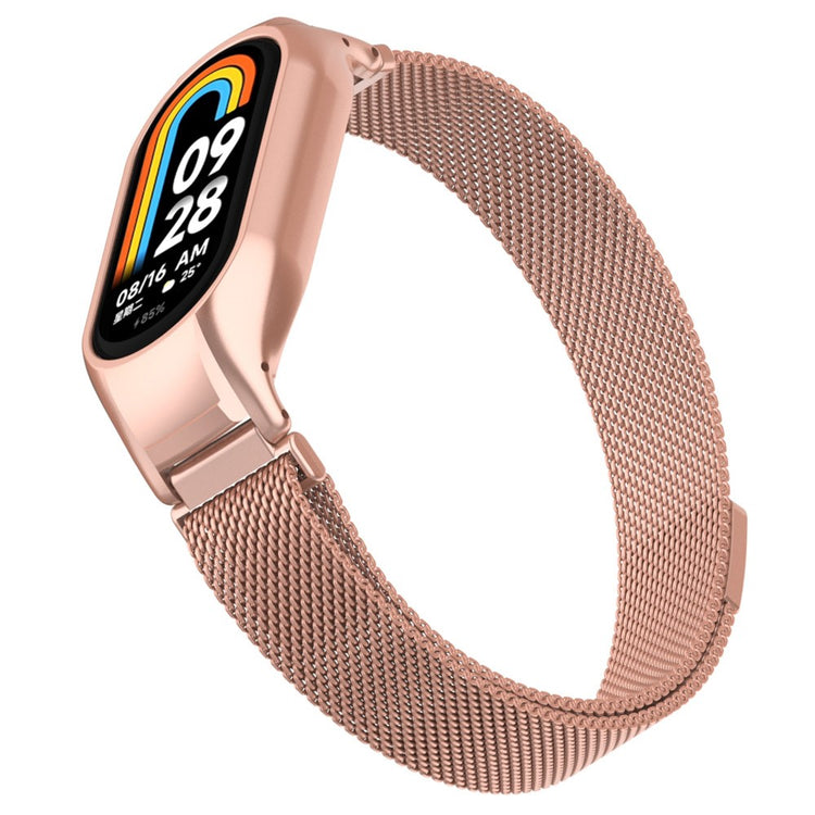 Fed Metal Rem passer til Xiaomi Smart Band 8 - Pink#serie_6