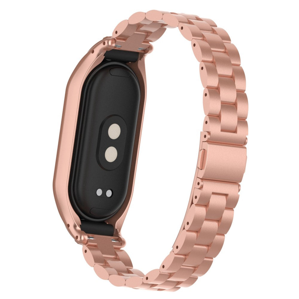 Helt Vildt Nydelig Metal Rem passer til Xiaomi Smart Band 8 - Pink#serie_8