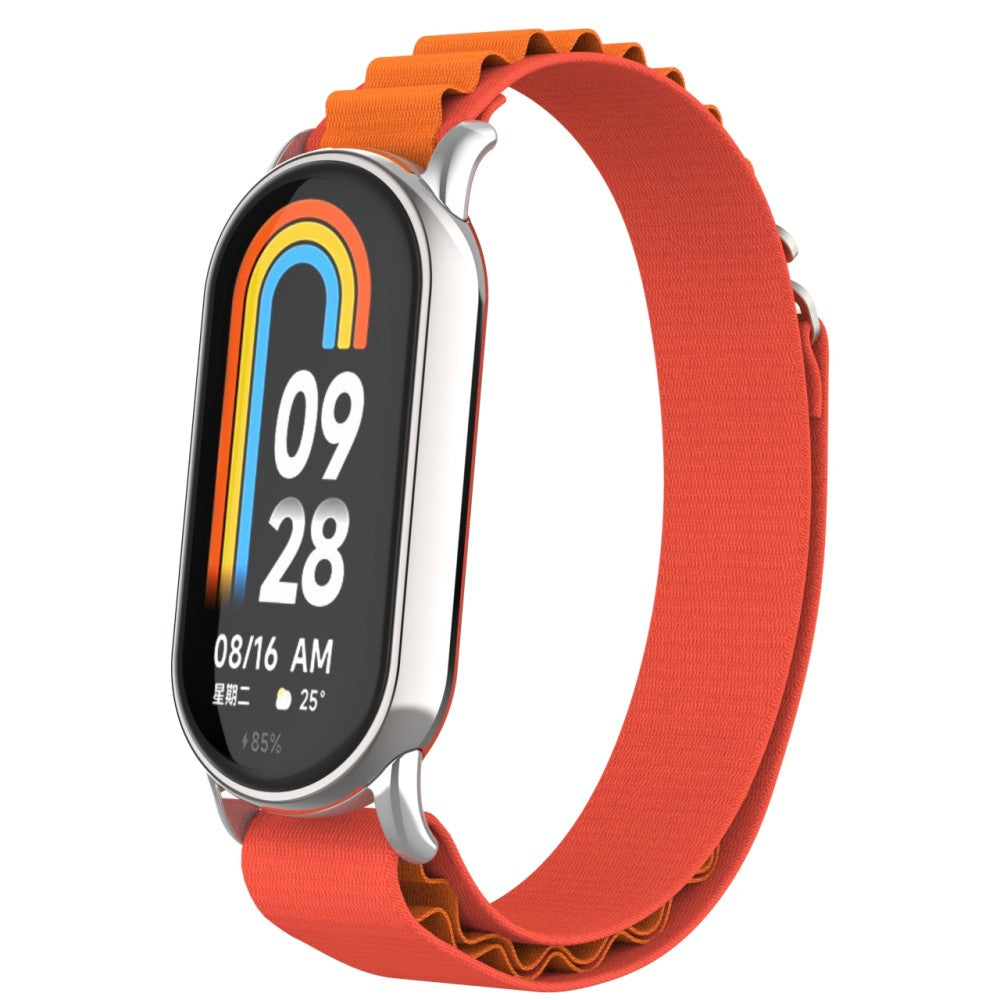 Meget Fed Nylon Rem passer til Xiaomi Smart Band 8 - Orange#serie_3