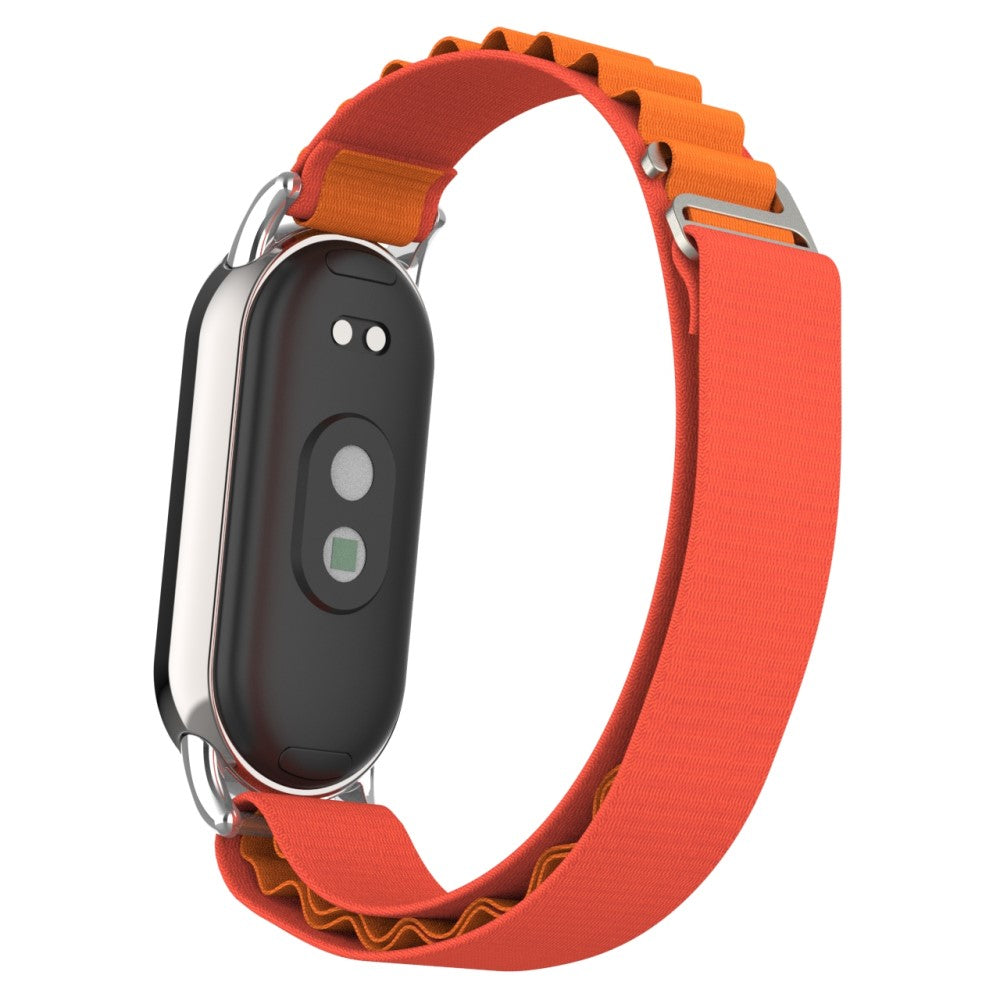 Meget Fed Nylon Rem passer til Xiaomi Smart Band 8 - Orange#serie_3