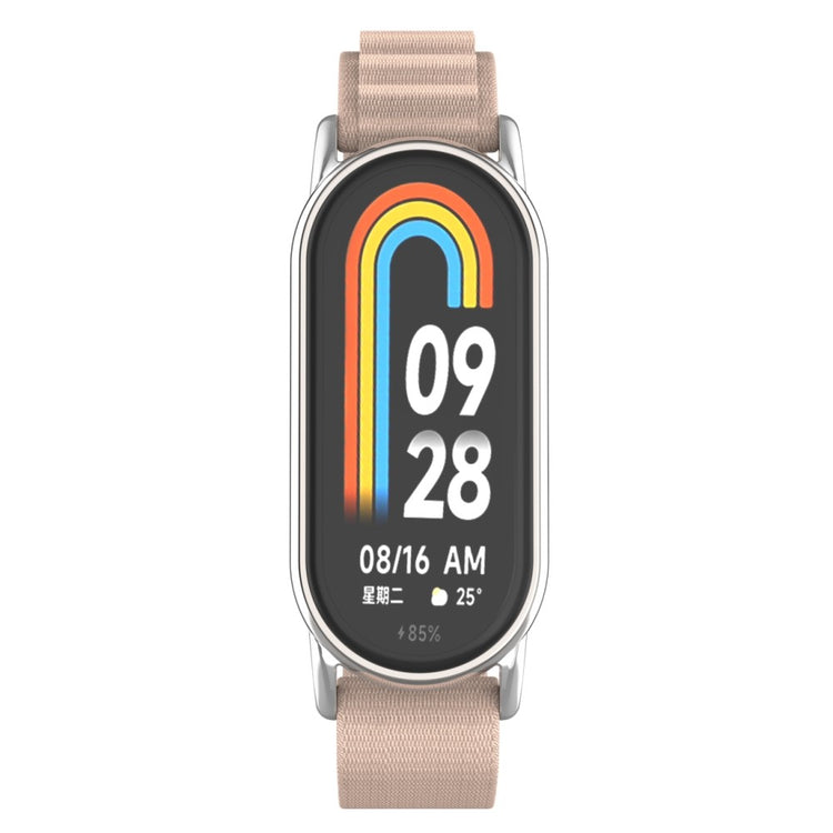 Meget Fed Nylon Rem passer til Xiaomi Smart Band 8 - Sølv#serie_5