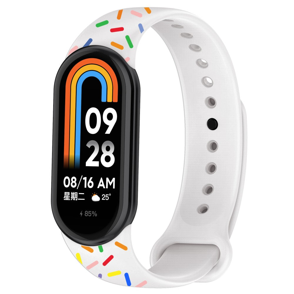 Mega Kønt Silikone Rem passer til Xiaomi Smart Band 8 - Hvid#serie_3