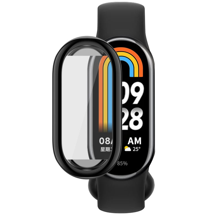 Godt Silikone Cover passer til Xiaomi Smart Band 8 - Sort#serie_1