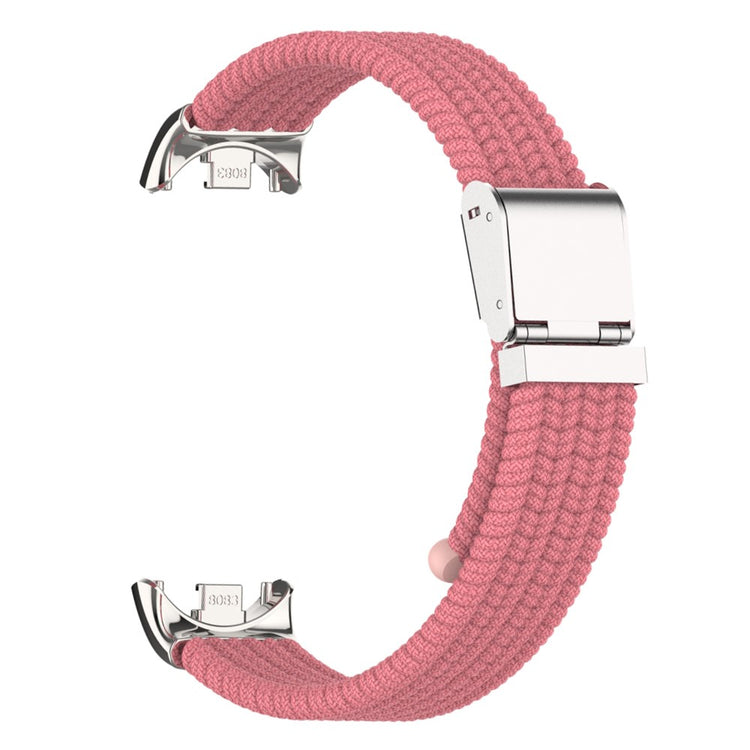 Meget Pænt Metal Og Nylon Rem passer til Xiaomi Smart Band 8 - Pink#serie_14