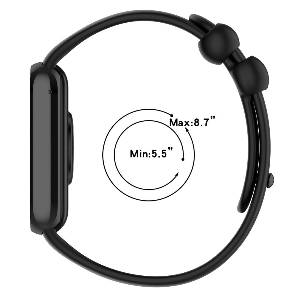 Vildt Hårdfør Silikone Rem passer til Xiaomi Smart Band 8 Pro - Rød#serie_4