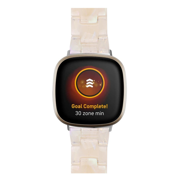 Fint Plastik Universal Rem passer til Fitbit Sense 2 / Fitbit Versa 4 - Hvid#serie_10