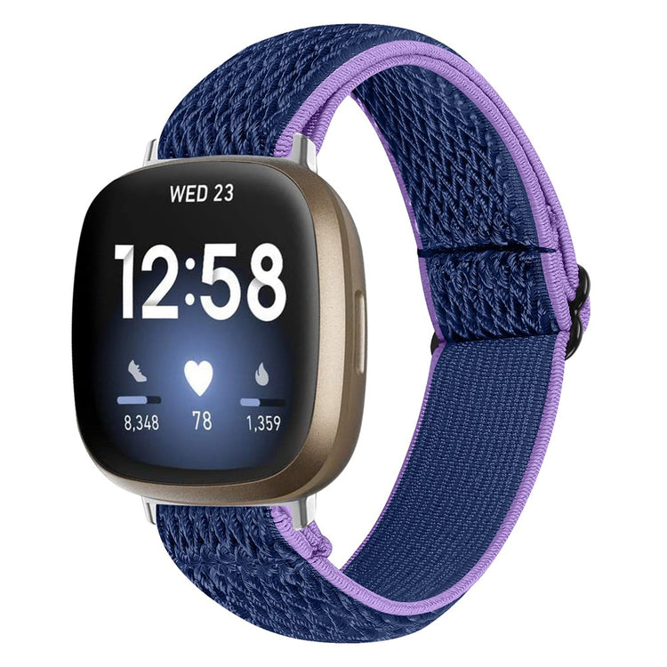 Smuk Nylon Universal Rem passer til Fitbit Sense 2 / Fitbit Versa 4 - Blå#serie_10